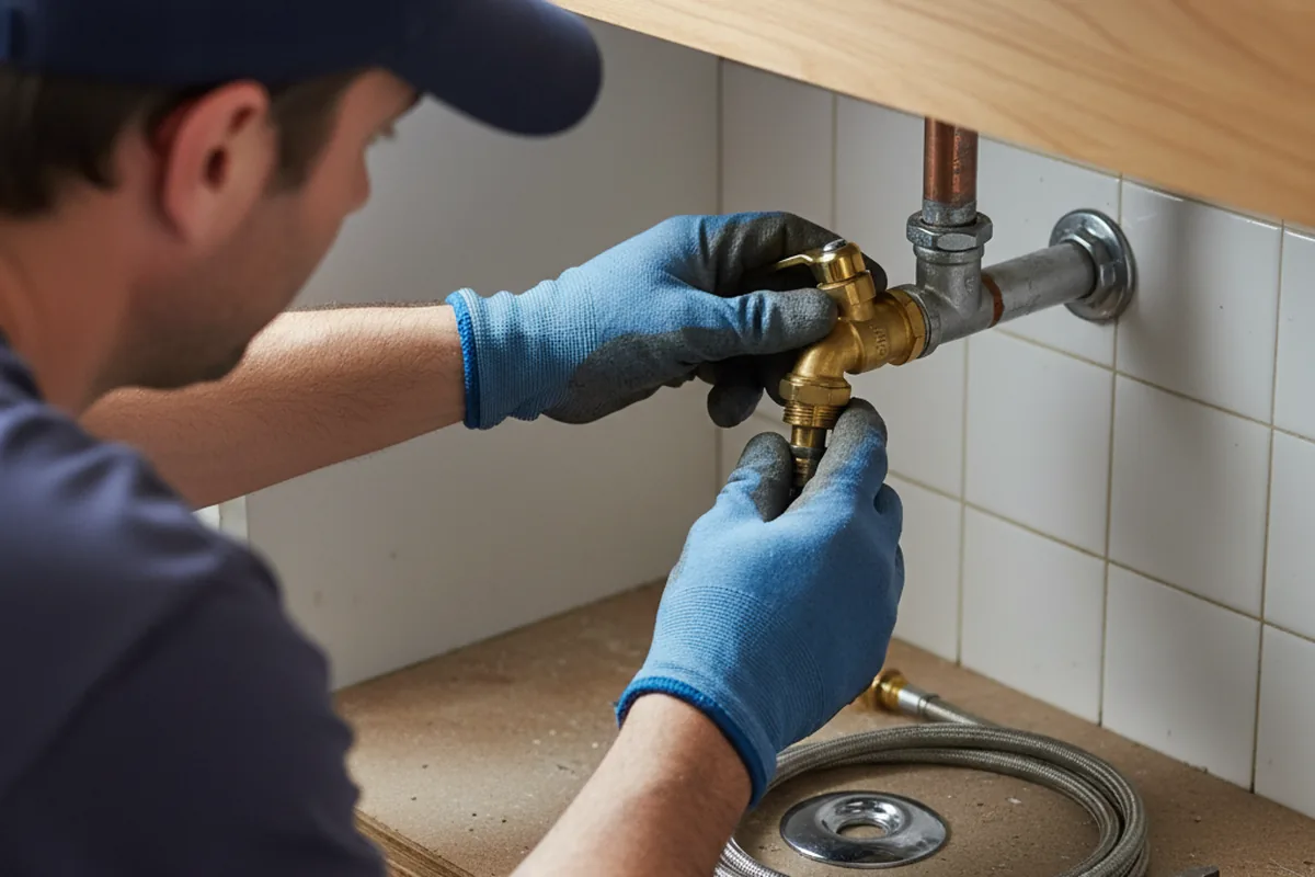 Shutoff valve and fitting work during Emergency Plumbing in Harrison City
